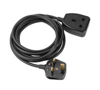 Heavy Duty Extension Lead Power Strip 3m Long Extension Cord 13 Amp Single Plug Socket Extension Cable for Garden&Home Use Tough and Fireproof, Black