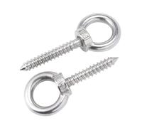 Heavy Duty Eyebolt Lifting Ring Male Screw, Eye Bolt 304 Stainless Steel M12 Thread Multiple Lengths Pack of 2 or 4 Pcs(2pcs,M12*40)