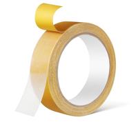 Heavy Duty Fabric Double Sided Tape 30mm X 10m Grid Cloth Tape Roll 0.22mm Thick for Carpet, Clothes, and Curtain Mounting in Home and Office Use