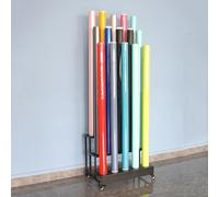 Heavy Duty Fabric Roll Storage Rack with Wheels Metal Display Stand for Vinyl PVC Tablecloth and Commercial Paper Rolls Versatile nizer for Crafts and Projects