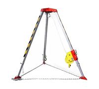 Heavy-Duty Fall Protection Kit - 49' Aluminum Tripod with Retractable Winch for High-Altitude and Cliff Rescue (Fall Protection Not Included)