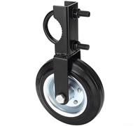 Heavy Duty Farm Gate Caster Wheel For Chain Link Fence With Adjustable U Bolt Mount And Solid Rubber Rollers For Outdoor Metal Doors Up To 500 Lbs Capacity Black Finish