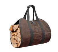 Heavy Duty Farwood Log Carrier - Collapsible Canvas Tote with Strong Handle, Large Capacity Fire Wood Holder | Outdoor Fire Pit Log Bag Fireplace Stove Side Storage Organizer Accessories