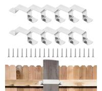 Heavy Duty Fence Clips - Support Brackets, Repair Screws | Post Clamp Kit for Wood Concrete Exterior Enclosures Pergolas Builder Projects and Farm Fence Hardware with Durable Fastening Strength