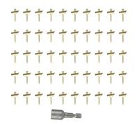 Heavy Duty Fence Nails, Stainless Steel Galvanized Wire Fasteners with Rubber and CRV Hex Socket for Secure Installation, Durable Outdoor Garden Fencing Repair 50Pcs Set