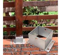 Heavy Duty Fence Post AnchorBolt Down Post Shoe for 6x6 5x5 4x4 3x3 2x2 Inch PostsDeck Post Brackets for Porch Railing Support (50x50mm)