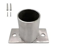 Heavy Duty Fence Post Base Bracket, Concrete Anchor Kit with Screw Hole for Deck, Porch, Balcony, Compatible with Flag Poles and Wood Columns