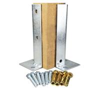 Heavy Duty Fence Post Base Bracket, Deck Pergola Anchor Holder with Screws, Durable Construction for Secure Installation, Ideal for Outdoor Structures