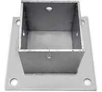 Heavy-Duty Fence Post Brackets for Railing, Mailbox, & Deck - Wood Post Anchor Base Fits 2x2, 4x4, 5x5, 6x6, 8x8 Inch (1 Piece, 200x200 mm)