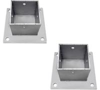 Heavy Duty Fence Post Brackets - Post Shoes for Railing, Mailbox, & Deck - Wood Post Anchor Base Compatible with 2x2, 4x4, 5x5, 6x6, 8x8 Inch (2 Pcs, 200x200 mm)
