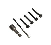 Heavy-Duty Fence Post Repair Kit, H-Shape Ground Spike Anchor for 2x2 in Timber Posts, Black Iron with 4 Screw Sets
