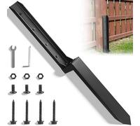 Heavy Duty Fence Post Repair Spike Kit, 1 Pack Steel Fence Post Anchor Ground Stakes with Screws, Metal Gate Posts Base Support Bracket for Wooden Fences, Lawn, Garden, Deck