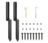 Heavy Duty Fence Post Repair Stakes,2X Metal Fence Mender | Solid Repair Bracket, Ground Spike for Repair Tilted, Broken Wood Post