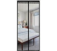 Heavy Duty Fiberglass Magnetic Screen Door, Stronger Mesh Self-Closing Hands-Free for Kids/Pets, Full Frame (No Drill) for French/Patio/Double Doors(C,100x200cm(39x79inch))