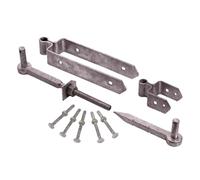 Heavy Duty Field Gate Hinge Set - 12", 18", or 24" Top Band | Fits 19mm Pin | Galvanised Steel | Includes Hook to Drive, Hook to Bolt, 5" Bottom Band & Fixings (12" (300mm))