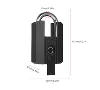 Heavy Duty Fingerprint Padlock with APP Smart Lock with Key for Warehouse Fence Outdoor Gate Rechargeable Smart Padlock