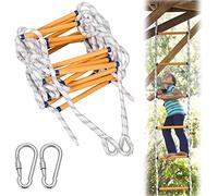 Heavy Duty Fire Escape Ladder 30M, Portable Emergency Rope Exit for Homes & Offices, Anti-Slip Resin Rungs Support 450kg Load, Compact Design for Quick Window Evacuation and Outdoor Safety Use