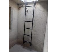 Heavy-duty fire escape ladders in lengths of 8, 7, 6, 5, 4, 3 and 2.6 feet for exterior walls, basements and windows; step ladders/climbing ladders for two-story attics, bunk beds and bedroo