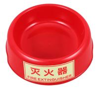 Heavy Duty Fire Extinguisher Base Stand with Glow Plastic Support | Anti-roll Support, Easy Night Visibility, Red Ps Build, for Marine Trucks and Portable Cylinders