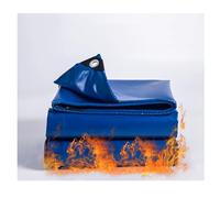 Heavy Duty Fire Retardant Shade Tarp Waterproof Welding Curtain with Grommets Reinforced Edges Tear Resistant Ideal for Camping Garden Furniture (Blue 2x2m/6.6x6.6ft)