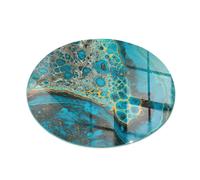 Heavy Duty Fireplace Glass Protector Organic Pattern in an Abstract Style 100 cm