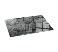 Heavy Duty Fireplace Glass Protector Stone Style in a Natural Finish 100x50 cm