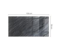 Heavy Duty Fireplace Glass Protector Stone Surface Texture Square Rectangular