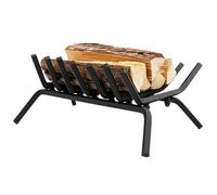 Heavy-Duty Fireplace Grate Log Holder Raised Height Fire Pit W/ Steel Bars