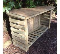 Heavy Duty Firewood Kindling and Log Store - Min. Assembly Required Churnet Valley Garden Furniture Ltd Brown One Size