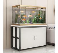 Heavy-Duty Fish Tank Stand with Sto Cabinet, Carbon Steel e, Eco-Friendly, Perfect for Home, Office & Pet Shops, Reptile Rac (Black, 50x40cm/19.7x15.7in)