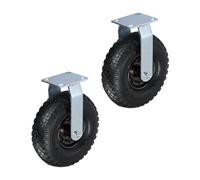 Heavy-Duty Fixed Pneumatic Castor Wheel Transport Air-Filled Rubber Tyre 3.00-4
