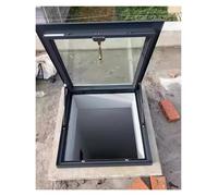 Heavy Duty Flat Roof Access Skylight Hatch with Insulated Tempered Glass Locking Handle - Commercial Maintenance Window & Emergency Exit (100x70cm)