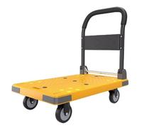 Heavy Duty Flatbed Trolley Cart with Swivel Wheels - Foldable Steel Platform Hand Truck for Office & Warehouse Use Durable Dolly Cart on Wheels Portable Moving Solution