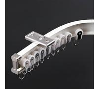 Heavy-Duty Flexible Curtain Track Aluminum Ceiling or Wall Mount for L/U-Shaped Windows Shower Curtain Room Divider DIY Project (Color: D)
