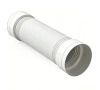 Heavy Duty Flexible Exhaust Hose 4" to 7" Adjustable Diameter, Expandable Air Ducting Ventilation Tube for Kitchen Range Hood, Bathroom Heater, HVAC & Portable AC(Milk ID150mm-2 Meters)