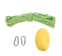 Heavy Duty Float Rope, Kayak Tow Line with PVC Buoyancy Ball, Drift Sock Harness for Kayak Dinghy Inflatable Boat, Yellow Marker Buoy to Keep Accessories Afloat (Yellow Green Rope)