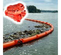 Heavy-Duty Floating Oil Boom for Ports,Rivers,and Marine Use,Pvc Interception Barrier with Easy Installation,33ft/10m Length,14in/35cm Height (H30in/75cm)