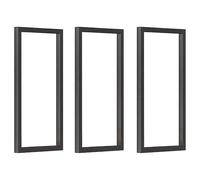 Heavy Duty Floating Shelf Bracket for Ceiling & Wall Mount 30x50cm Metal Pipe Shelf Support Black 3 Pack with ScrewsStrong Stylish Storage Solution