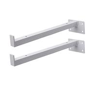 Heavy Duty Floating Shelf Brackets - Metal Shelving Support with Mounting Accessories, 2 Pcs, for DIY Invisible Shelf Installation