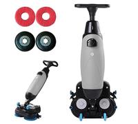 Heavy Duty Floor Buffer Polisher and Cleaner, Commercial Floor Scrubber Machine, Deep Cleaning Tile and Grout, Hardwood Floors and Carpets Without Getting on Hands and Knees White
