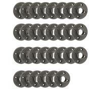 Heavy Duty Floor Flange, Home TZH 4 Pack Malleable iron Pipe Flange for Industrial vintage style, Flanges with Threaded Hole for DIY Project/Furniture/Shelving Decoration (30, 1")