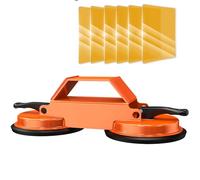 Heavy Duty Floor Gap Fixer Tool with 2 Pack Aluminum Suction Cups, Over 363 Pounds Load Capacity, Professional Wood Flooring Gap Repair & Installation Tool, Orange, Model 7D
