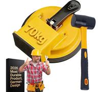 Heavy Duty Floor Gap Fixer Tool With Suction Cup - Professional Laminate & Hardwood Plank Repair Kit For Closing Gaps, Essential Flooring Tools Yellow