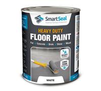 Heavy Duty Floor Paint, White, Premium Protection For High Traffic Areas, Anti-Slip Finish, Concrete, Stone, Metal And Tarmac, 5L