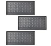 home stuff Boot Tray for Heavy Duty Floor Protection, Weather Boot Tray-Water Resistant Plastic Utility Shoe Mat for Indoor and Outdoor Use in All Seasons, Muddy Boot Tray, Black 76x38x3 CM (3 Pack)