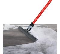 Heavy Duty Floor Squeegee for Concrete and Tile Floor - Silicone Squeegee Broom Floor Scrubber - Large Single Cast Rubber Blade Aluminum Long Handle 360° Swivel Joint - Garage Shower Window Cleaning