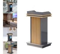 Heavy-Duty Floor Standing Podium with 2-Tier Storage | Professional Reception Desk for Offices & Restaurants | Ideal for Lectures Events & Conferences (Style 1)