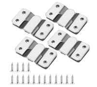 Heavy Duty Flush Mount Bracket, Hidden Wall Fixing For Headboard, Mirrors & Picture Frame, Interlocking Z Clip Design, Headboard Fixing, Wall Mounted Headboard, Mirror Fixing, Mirror Bracket (4 Pairs)