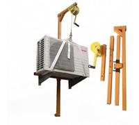 Heavy-Duty Foldable Air Conditioner Bracket with Manual Winch for Secure Outdoor Unit Installation | Adjustable, Durable Support for HVAC Systems, Easy Setup & Stability
