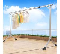 Heavy Duty Foldable Clothing Hanger Rack - Free Standing Garment for Bedroom & Wardrobe Strong Load Bearing & Space-Saving Clothes Rail